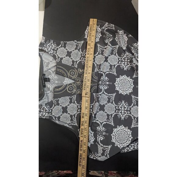 Hawthorn women's tank top blouse size 1X Gray sleeveless  embellished - Picture 6 of 8